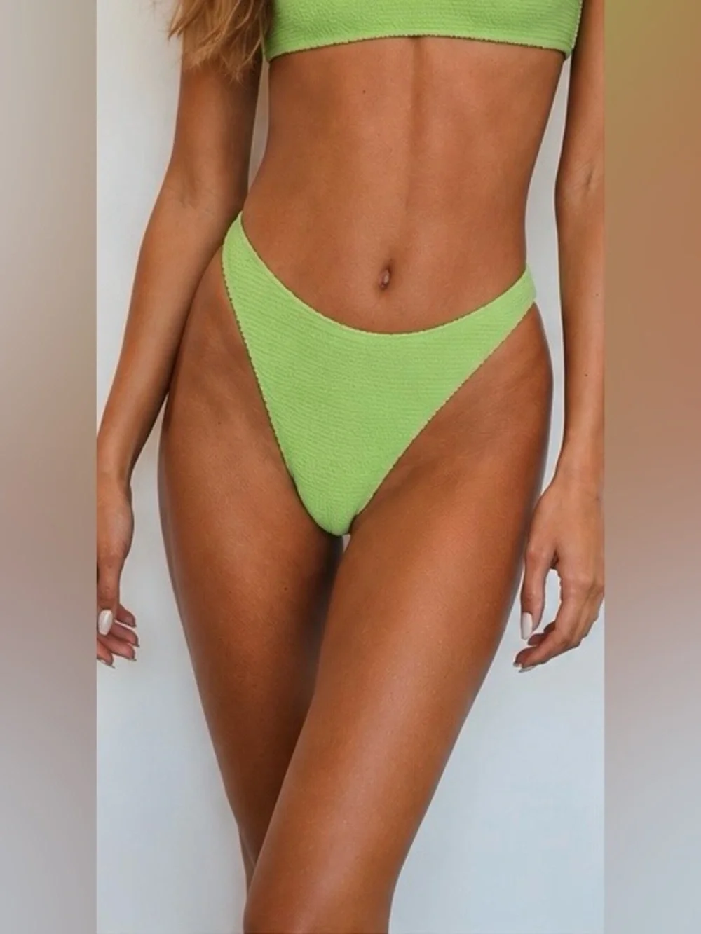 LA Hearts by PacSun Amie Scrunch High Cut Bikini Bottom